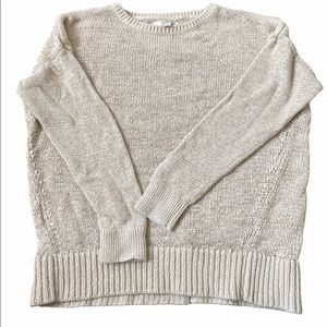 Beige Baggy Loft Sweater Small